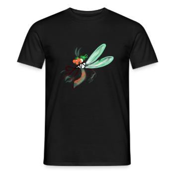 Cartoon Mosquito Cute Bloodsucker - Men's T-Shirt - black - Front - AI Model Male 178 light (178cm)