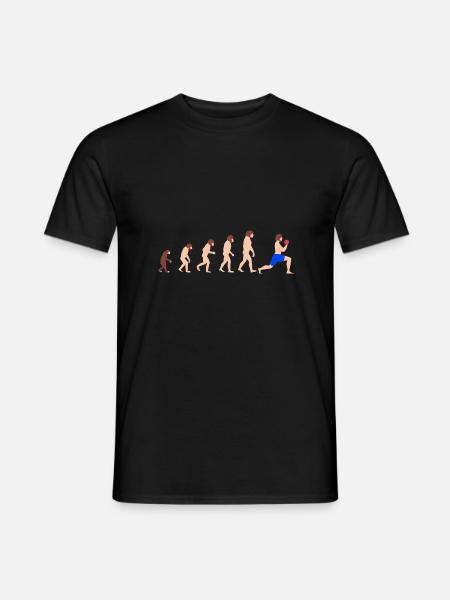 Evolution Weightlifting Bodybuilder Funny Gym - Men's T-Shirt - black