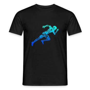 Cadeau de tatouage tribal polynésien de style maori coureur - T-shirt homme - noir - Devant - AI Model Male 178 light (178cm)
