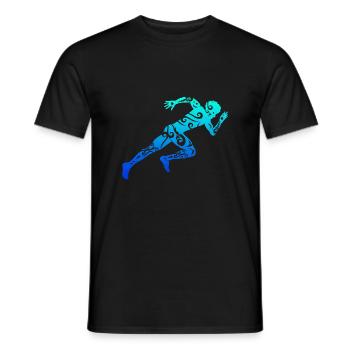 Cadeau de tatouage tribal polynésien de style maori coureur - T-shirt homme - noir - Devant - AI Model Male 178 light (178cm)