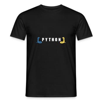 Idée cadeau codeur programmeur développeur Python - T-shirt homme - noir - Devant - AI Model Male 178 light (178cm)