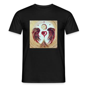 Le cœur du bonheur - T-shirt homme - noir - Devant - AI Model Male 178 light (178cm)