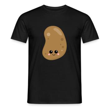 pomme de terre - T-shirt homme - noir - Devant - AI Model Male 178 light (178cm)