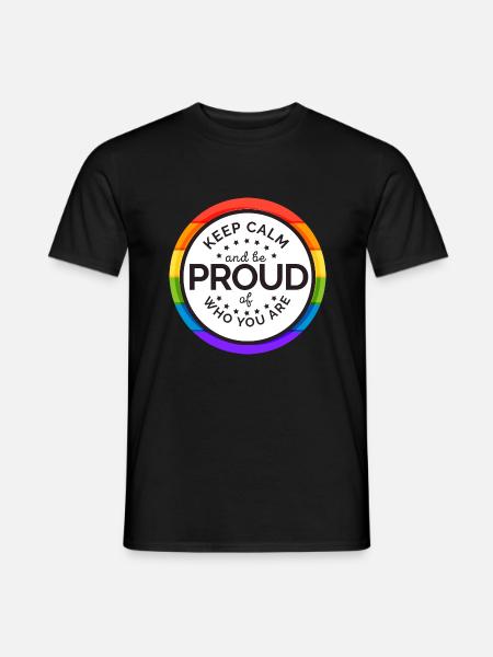 Keep Clam and be proud of who you are - Men's T-Shirt - black