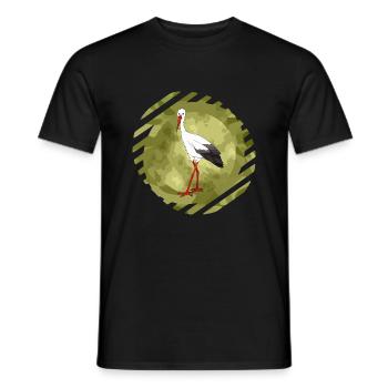 Stork - Men's T-Shirt - black - Front - AI Model Male 178 light (178cm)