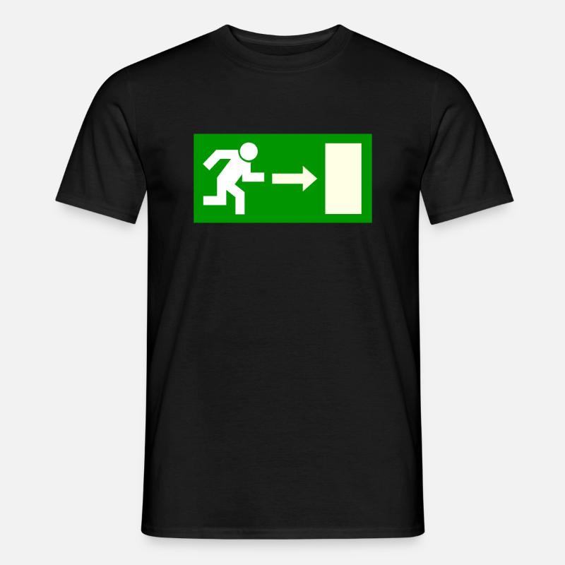 Exit Schild Vorlage zum personalisieren - Männer T-Shirt - Schwarz