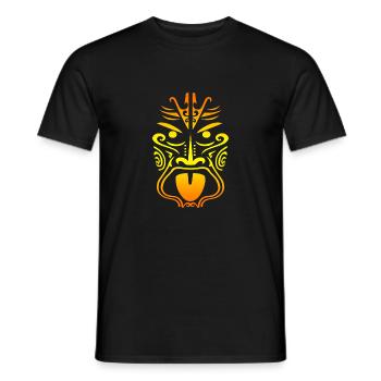 Maori warrior haka dance tongue sticking out gift - Men's T-Shirt - black - Front - AI Model Male 178 light (178cm)