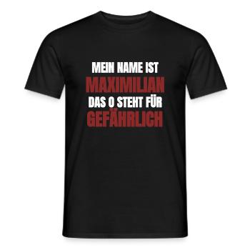 Lustig-Mein Name ist Maximilian - Männer T-Shirt - Schwarz - Vorne - AI Model Male 178 light (178cm)