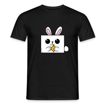 Hase Häschen Osterhase Möhre - Männer T-Shirt - Schwarz - Vorne - AI Model Male 178 light (178cm)