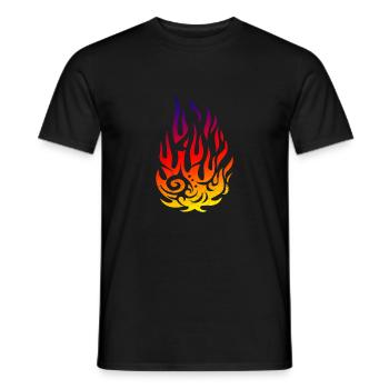 Tribal Tattoo Flammenfeuer Geschenkidee - Männer T-Shirt - Schwarz - Vorne - AI Model Male 178 light (178cm)