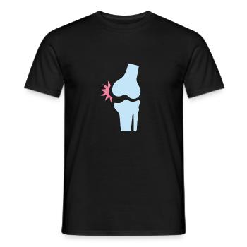 Knee pain - Men's T-Shirt - black - Front - AI Model Male 178 light (178cm)