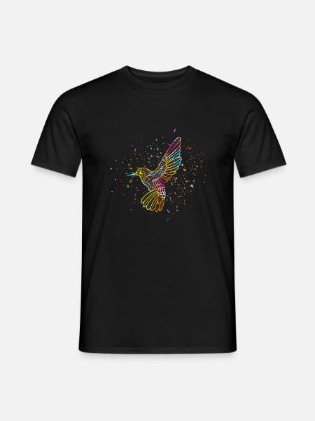 Henna spring bird - Men's T-Shirt - black