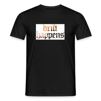 drift happens - Männer T-Shirt - Schwarz - Vorne - AI Model Male 178 light (178cm)