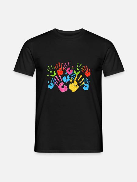 Children's handprint - Men's T-Shirt - black