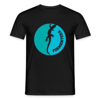 Lézard Formentera - T-shirt homme - noir - Devant - AI Model Male 178 light (178cm)