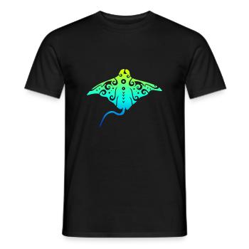 Maori Stingray cadeau de tatouage tribal polynésien - T-shirt homme - noir - Devant - AI Model Male 178 light (178cm)