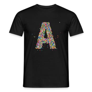 A - Männer T-Shirt - Schwarz - Vorne - AI Model Male 178 light (178cm)