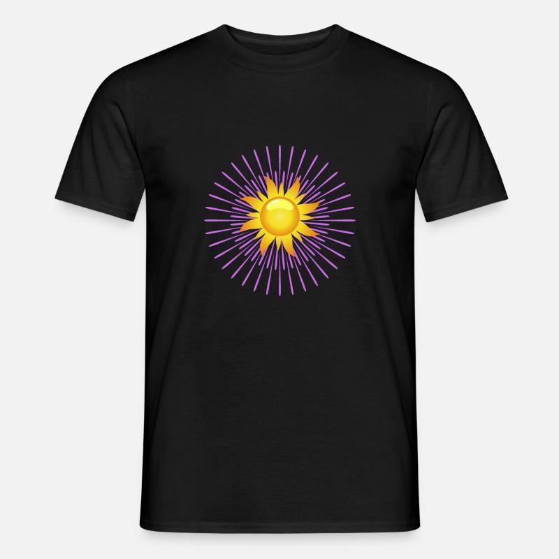 Sonne - Männer T-Shirt - Schwarz