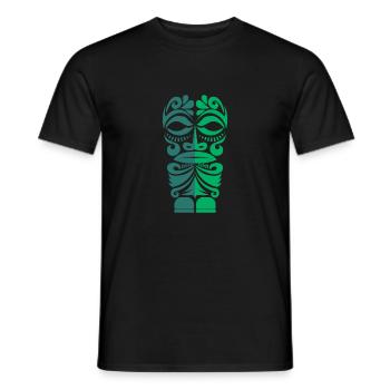 Marquesa's Tiki Polynesian Tribal Tattoo Gift - Men's T-Shirt - black - Front - AI Model Male 178 light (178cm)