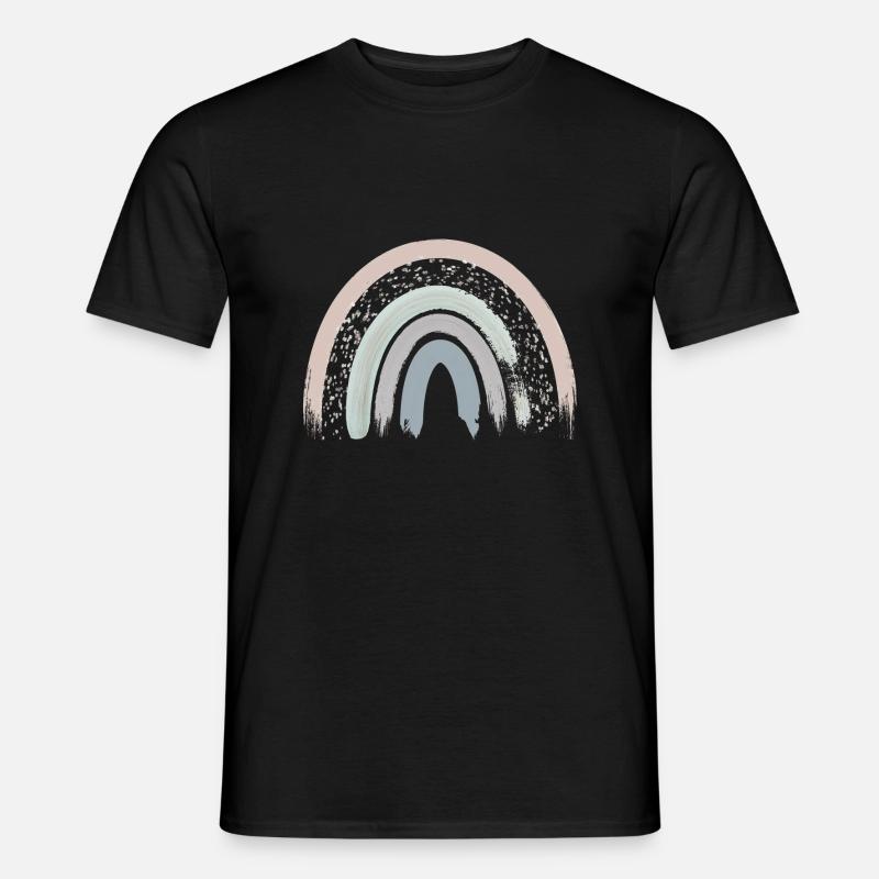 Regenbogen Boho Rainbow Baby Mädchen - Männer T-Shirt - Schwarz