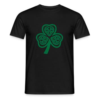 Keltische Symbole Kleeblatt Lustige Geschenkidee - Männer T-Shirt - Schwarz - Vorne - AI Model Male 178 light (178cm)