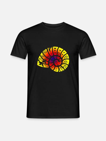 Maori Ammonite Polynesian Tribal Tattoo Gift - Men's T-Shirt - black