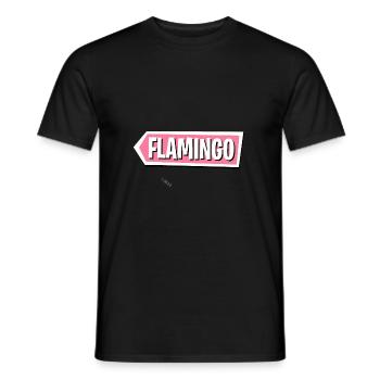 Flamingo - Men's T-Shirt - black - Front - AI Model Male 178 light (178cm)