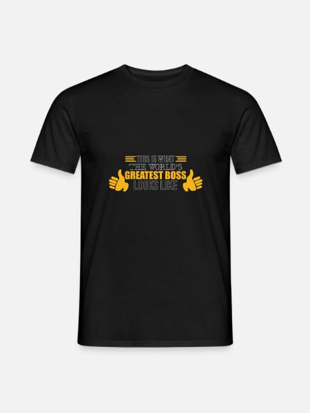 Humour de bureau Plus grand cadeau drôle de patron du monde - T-shirt homme - noir