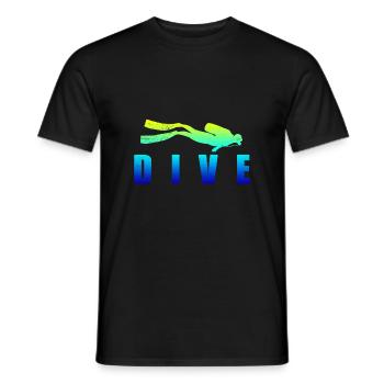 Diving DIVE Scuba Diving Diver gift idea - Men's T-Shirt - black - Front - AI Model Male 178 light (178cm)
