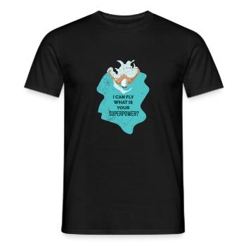 Schwimmen I can fly what is your superpower - Männer T-Shirt - Schwarz - Vorne - AI Model Male 178 light (178cm)