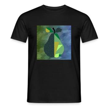 Birne - Männer T-Shirt - Schwarz - Vorne - AI Model Male 178 light (178cm)