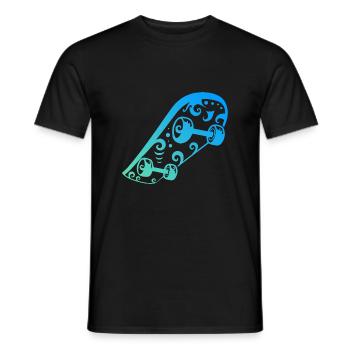 Maori Skateboard Lover Tribal Tattoo Gift - Men's T-Shirt - black - Front - AI Model Male 178 light (178cm)
