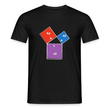 Pythagorean theorem Dreieck Mathe-Liebhaber Gift - Männer T-Shirt - Schwarz - Vorne - AI Model Male 178 light (178cm)