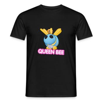 Dessin animé reine abeille - T-shirt homme - noir - Devant - AI Model Male 178 light (178cm)