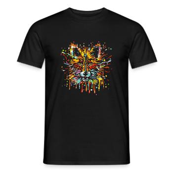 FOX - Men's T-Shirt - black - Front - AI Model Male 178 light (178cm)
