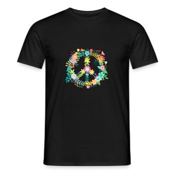 FRIEDEN - Männer T-Shirt - Schwarz - Vorne - AI Model Male 178 light (178cm)