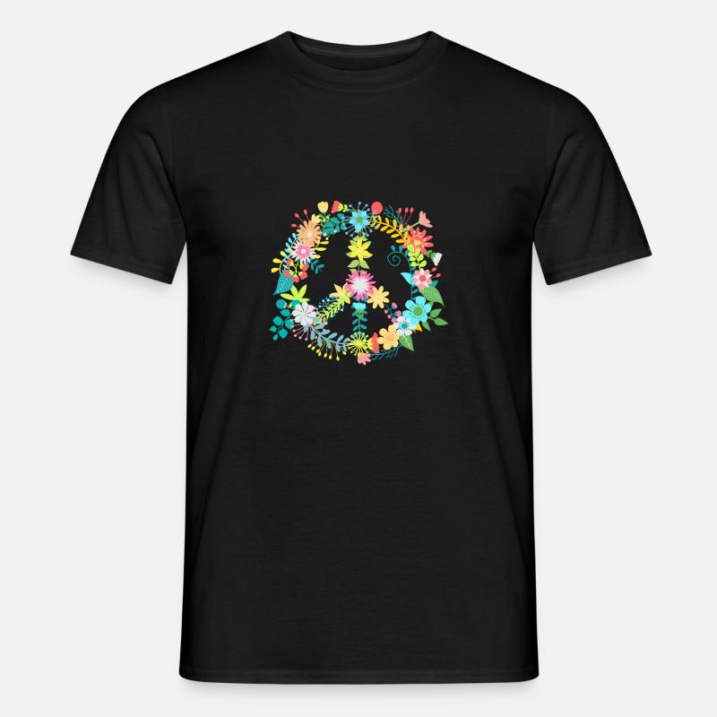 FRIEDEN - Männer T-Shirt - Schwarz