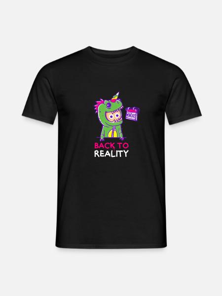 BACK TO REALITY - Men's T-Shirt - black