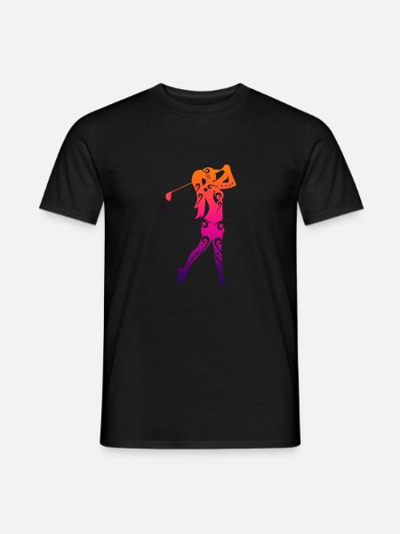 Maori golf girl golf lover gift idea - Men's T-Shirt - black
