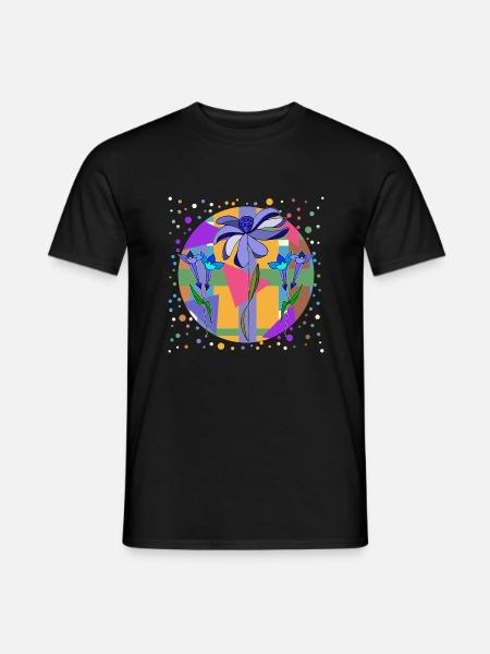 Blumen - Männer T-Shirt - Schwarz