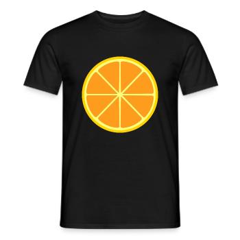 Orange Frucht Obst Design zum personalisieren - Männer T-Shirt - Schwarz - Vorne - AI Model Male 178 light (178cm)