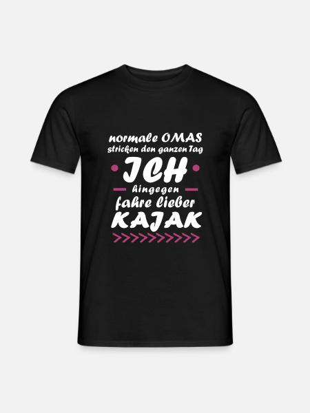 Kajak Sport Kanu Paddel Oma Geburtstags Geschenk - Männer T-Shirt - Schwarz