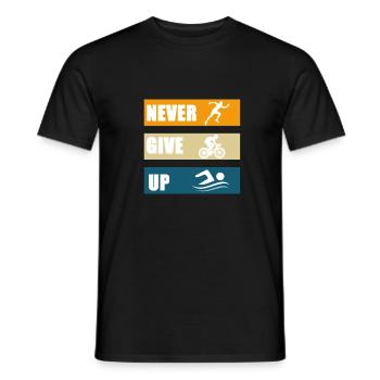Gib nie auf - Männer T-Shirt - Schwarz - Vorne - AI Model Male 178 light (178cm)