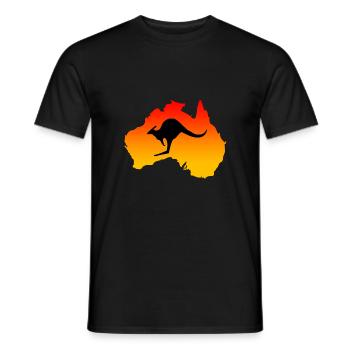 Kangaroo - Men's T-Shirt - black - Front - AI Model Male 178 light (178cm)