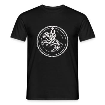 Templerorden Siegel der Tempelritter Geschenkidee - Männer T-Shirt - Schwarz - Vorne - AI Model Male 178 light (178cm)