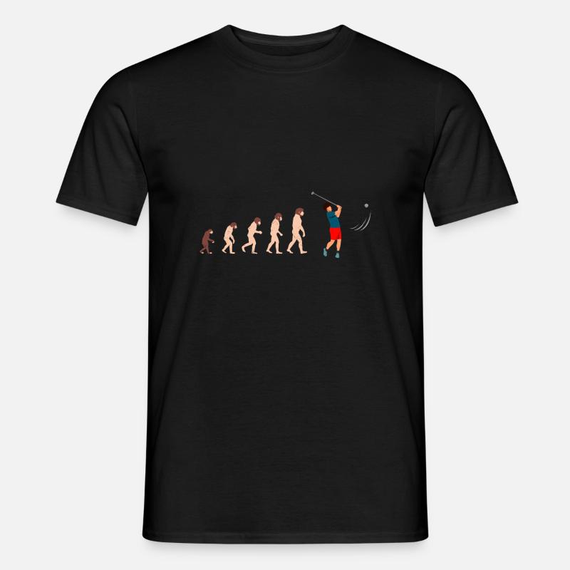 Evolution Golf Golfer Geschenkidee - Männer T-Shirt - Schwarz