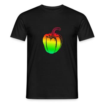 3 in 1 pepper - Men's T-Shirt - black - Front - AI Model Male 178 light (178cm)