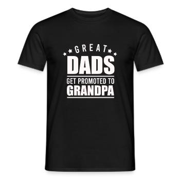 Great Dads Get Promoted To grand-père Idée cadeau - T-shirt homme - noir - Devant - AI Model Male 178 light (178cm)
