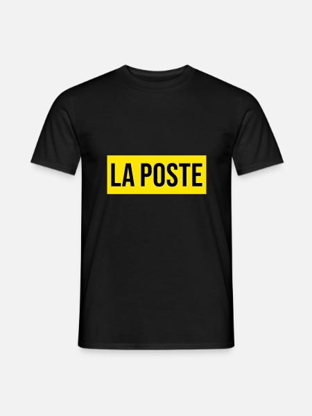 La poste livraison jaune courrier facteur laposte - T-shirt homme - noir