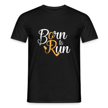 Jogger Born to Run Geschenkidee - Männer T-Shirt - Schwarz - Vorne - AI Model Male 178 light (178cm)